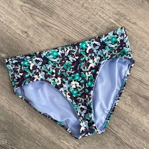 Athleta Clean Full Swim Bikini Bottom "Elysian Floral" Size Small